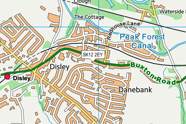 SK12 2EY map - OS VectorMap District (Ordnance Survey)