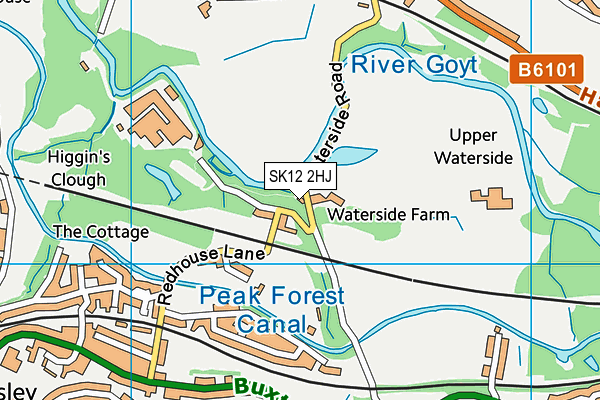 SK12 2HJ map - OS VectorMap District (Ordnance Survey)