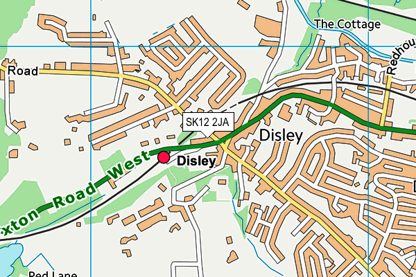 SK12 2JA map - OS VectorMap District (Ordnance Survey)