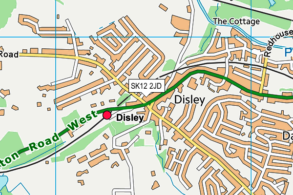 SK12 2JD map - OS VectorMap District (Ordnance Survey)