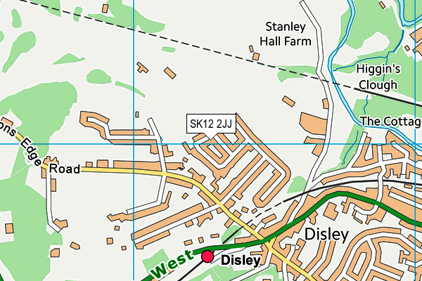 SK12 2JJ map - OS VectorMap District (Ordnance Survey)