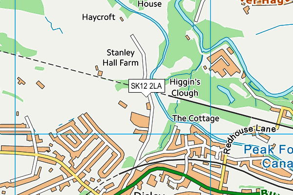 SK12 2LA map - OS VectorMap District (Ordnance Survey)