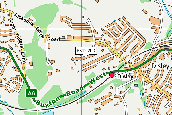 SK12 2LD map - OS VectorMap District (Ordnance Survey)