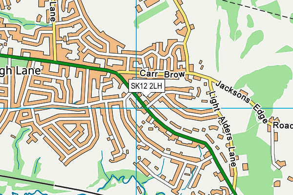 SK12 2LH map - OS VectorMap District (Ordnance Survey)