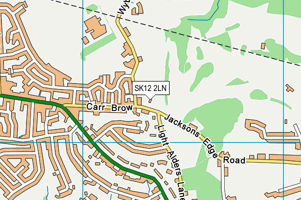SK12 2LN map - OS VectorMap District (Ordnance Survey)