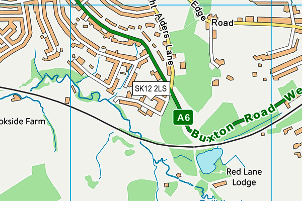 SK12 2LS map - OS VectorMap District (Ordnance Survey)