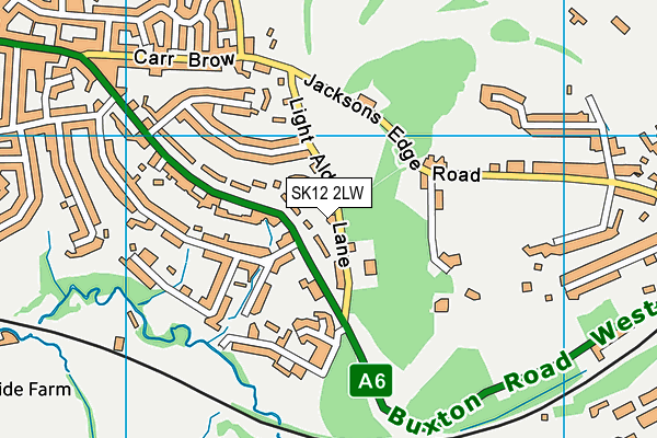 SK12 2LW map - OS VectorMap District (Ordnance Survey)