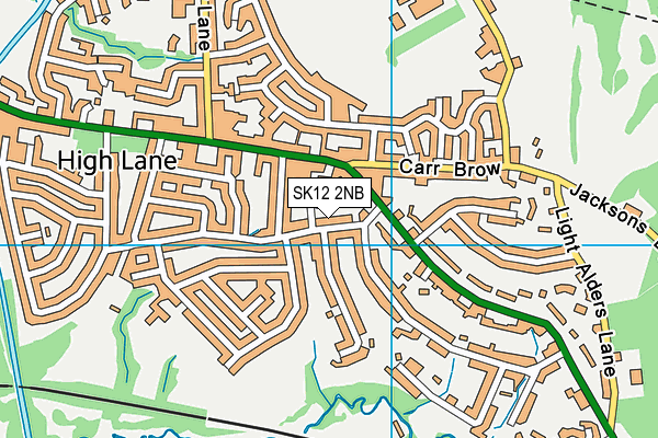 SK12 2NB map - OS VectorMap District (Ordnance Survey)