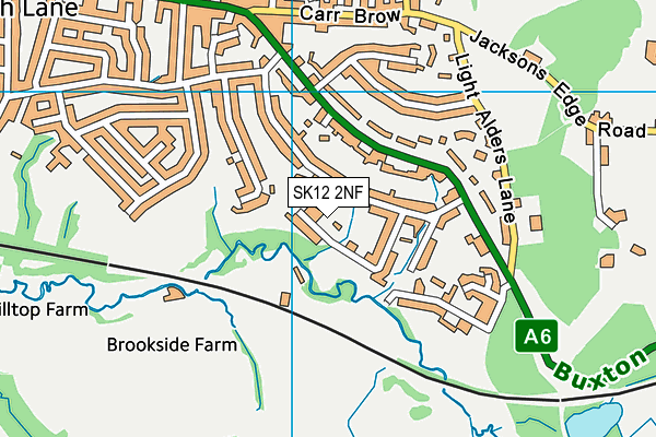 SK12 2NF map - OS VectorMap District (Ordnance Survey)