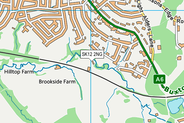 SK12 2NG map - OS VectorMap District (Ordnance Survey)