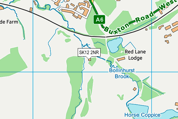 SK12 2NR map - OS VectorMap District (Ordnance Survey)