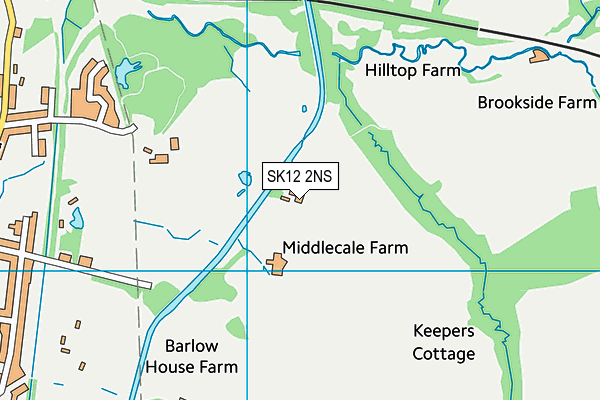 SK12 2NS map - OS VectorMap District (Ordnance Survey)