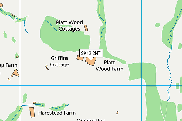 SK12 2NT map - OS VectorMap District (Ordnance Survey)