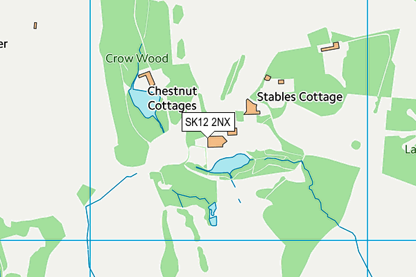 SK12 2NX map - OS VectorMap District (Ordnance Survey)