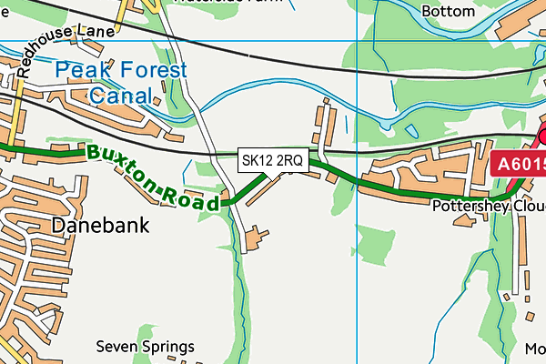 SK12 2RQ map - OS VectorMap District (Ordnance Survey)