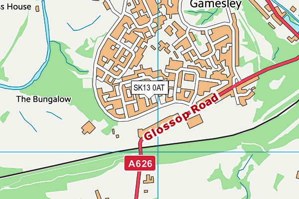 SK13 0AT map - OS VectorMap District (Ordnance Survey)