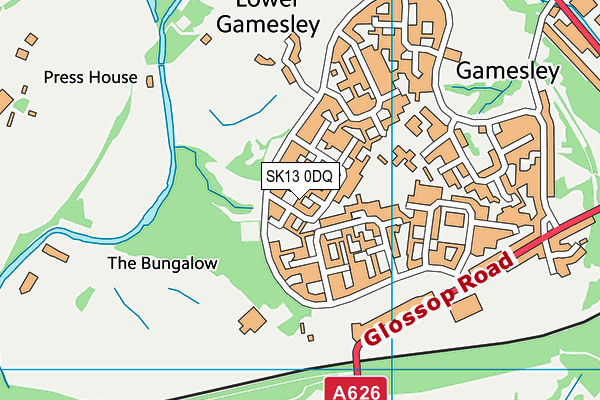 SK13 0DQ map - OS VectorMap District (Ordnance Survey)