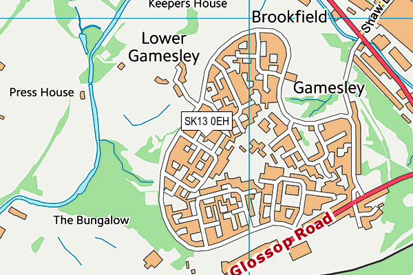 SK13 0EH map - OS VectorMap District (Ordnance Survey)