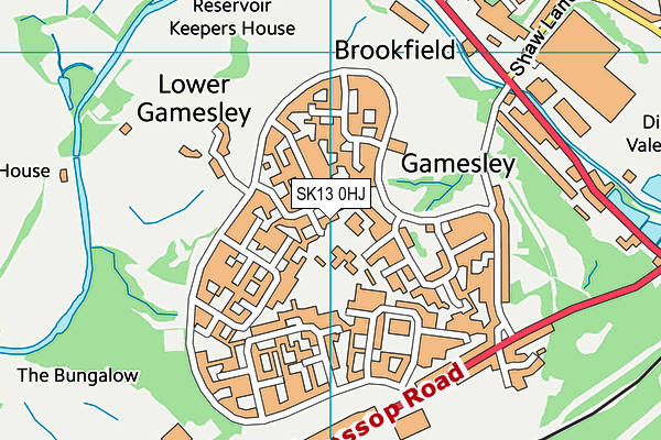 SK13 0HJ map - OS VectorMap District (Ordnance Survey)