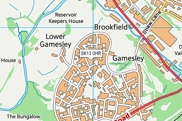 SK13 0HR map - OS VectorMap District (Ordnance Survey)