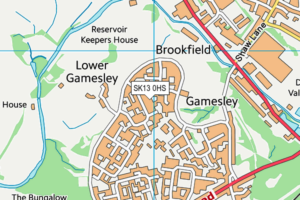 SK13 0HS map - OS VectorMap District (Ordnance Survey)