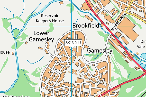 SK13 0JU map - OS VectorMap District (Ordnance Survey)