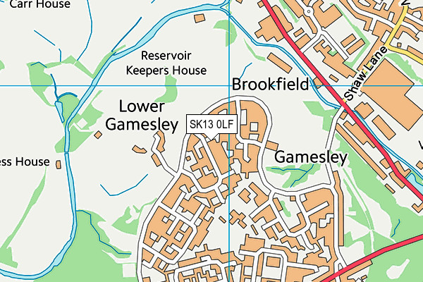 SK13 0LF map - OS VectorMap District (Ordnance Survey)