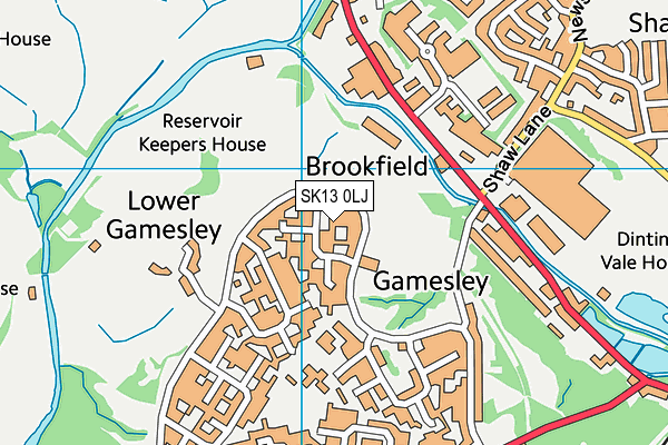 SK13 0LJ map - OS VectorMap District (Ordnance Survey)