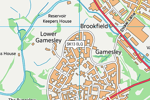 SK13 0LQ map - OS VectorMap District (Ordnance Survey)