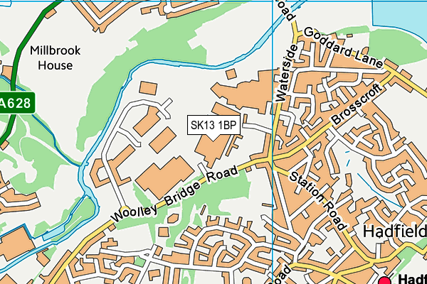 SK13 1BP map - OS VectorMap District (Ordnance Survey)