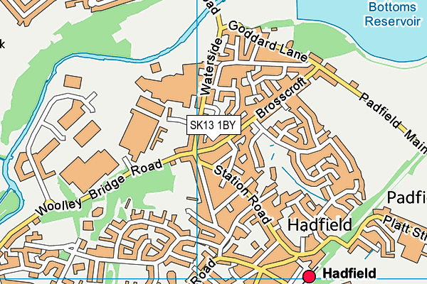 SK13 1BY map - OS VectorMap District (Ordnance Survey)