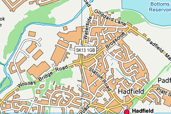 SK13 1GB map - OS VectorMap District (Ordnance Survey)