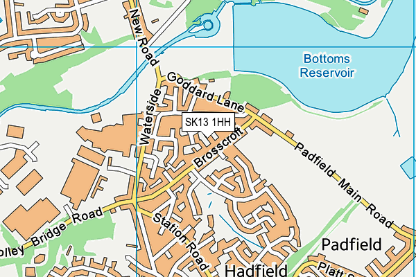 SK13 1HH map - OS VectorMap District (Ordnance Survey)