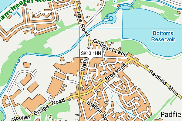SK13 1HN map - OS VectorMap District (Ordnance Survey)