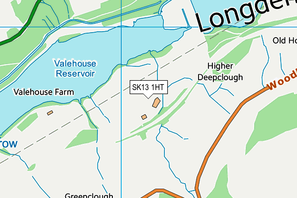 SK13 1HT map - OS VectorMap District (Ordnance Survey)