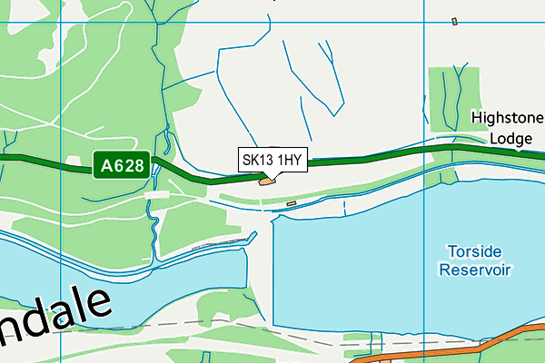 SK13 1HY map - OS VectorMap District (Ordnance Survey)