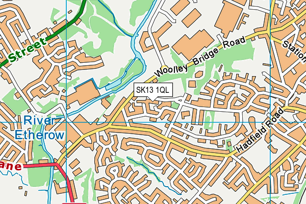 SK13 1QL map - OS VectorMap District (Ordnance Survey)