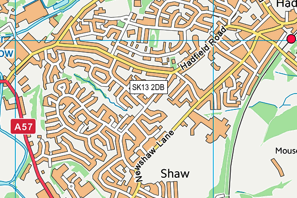 SK13 2DB map - OS VectorMap District (Ordnance Survey)