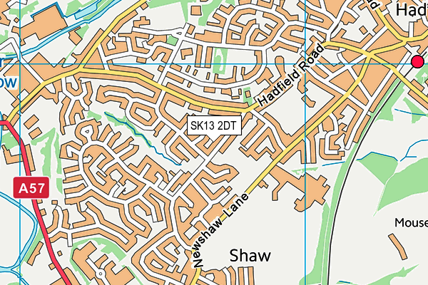 SK13 2DT map - OS VectorMap District (Ordnance Survey)
