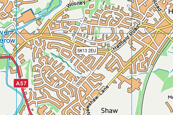 SK13 2EU map - OS VectorMap District (Ordnance Survey)