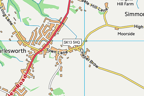 SK13 5HQ map - OS VectorMap District (Ordnance Survey)