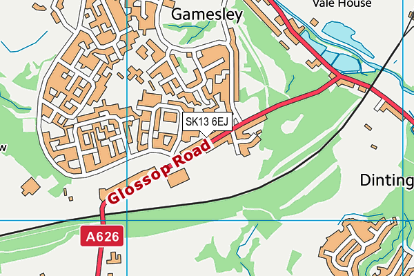 SK13 6EJ map - OS VectorMap District (Ordnance Survey)