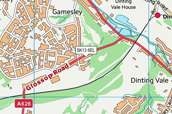 SK13 6EL map - OS VectorMap District (Ordnance Survey)