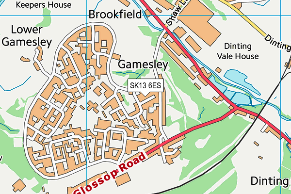 SK13 6ES map - OS VectorMap District (Ordnance Survey)