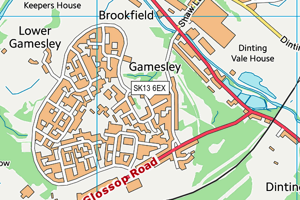 SK13 6EX map - OS VectorMap District (Ordnance Survey)