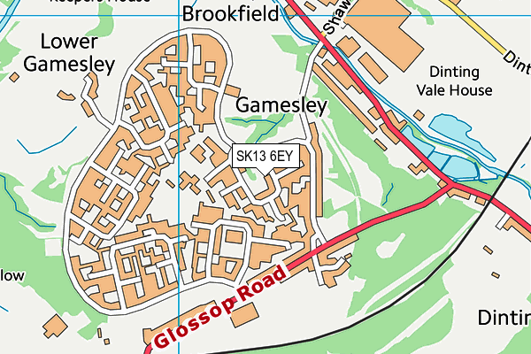 SK13 6EY map - OS VectorMap District (Ordnance Survey)