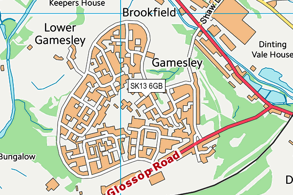SK13 6GB map - OS VectorMap District (Ordnance Survey)