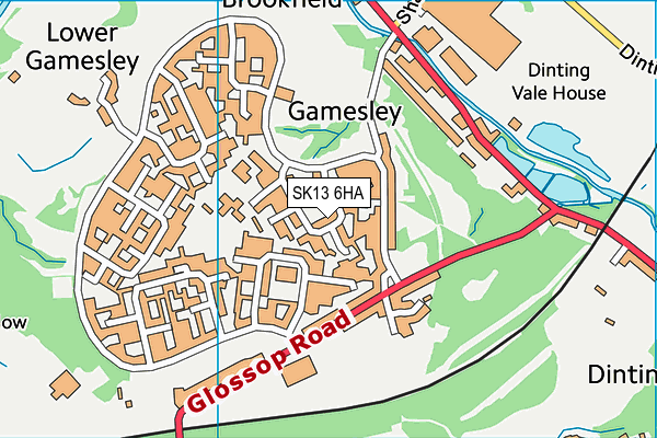 SK13 6HA map - OS VectorMap District (Ordnance Survey)