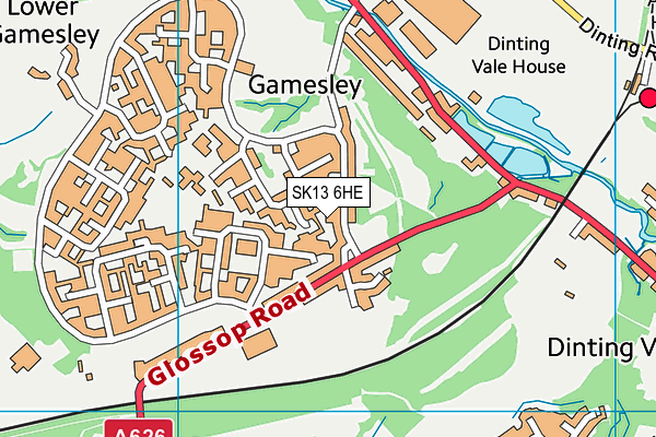 SK13 6HE map - OS VectorMap District (Ordnance Survey)