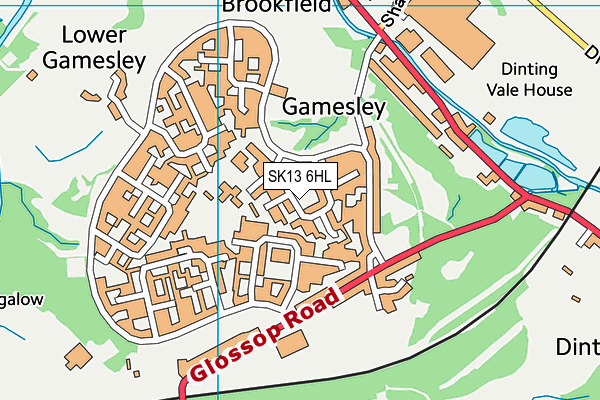 SK13 6HL map - OS VectorMap District (Ordnance Survey)